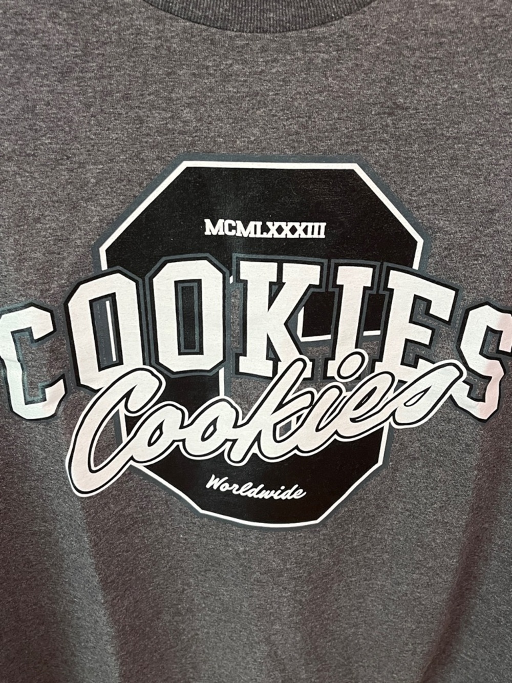 NWT Cookies Cultivators SS Tee in Charcoal Heather / Black - Picture 3 of 5
